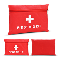 Nouvelle conception, trousse de premiers soins et de traumatologie personnalisée en tissu Oxford imperméable rouge, pour les situations d'urgence, les voyages en plein air, la survie et l'usage domestique