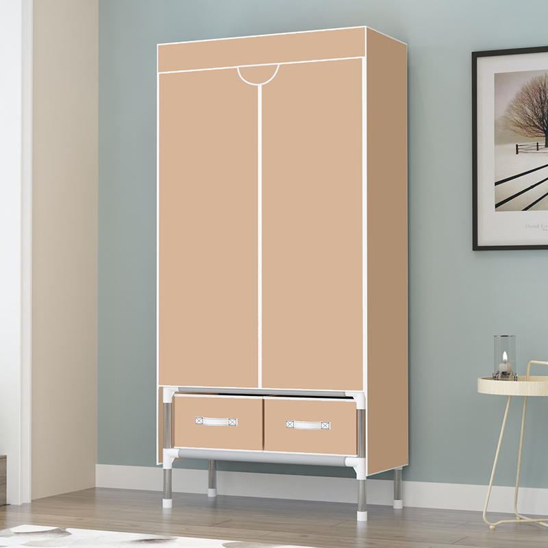 Manufacturer Home Furniture Hot-sale Folding Fabric Wardrobe Closet With Drawer