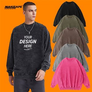 เสื้อคลุมคอวี CL350S สำหรับขายส่ง ผลิตจากผ้าฝ้าย 100% หนัก 350GSM กระเป๋าขนาดใหญ่ ปักลาย ผ้าเฟรนช์เทอร์รี่ ซักแบบแอซิดวอช ระบายอากาศได้ดี - Product Image 1