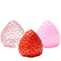 3 Squishies Géants Fraise Taba MALTOSE, Jouets à Presser Mignons Kawaii, Anti-stress Collants, Unisexe 5+ Ans, Cadeaux Saint-Valentin et Anniversaire