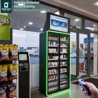 Exhibidor de Cigarrillos con Control Remoto de 50 m, Puerta de Vidrio Templado y Estantes Ajustables