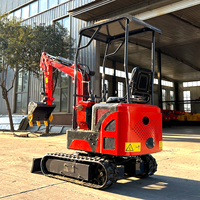 Mini pelle 1,2T avec pince mécanique, attache rapide manuelle et options de godets multiples pour une utilisation agricole polyvalente