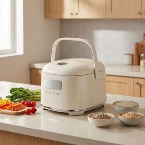 Cuisinière à riz intelligente multifonctionnelle 3L avec contrôle numérique du minuterie, cuve antiadhésive, interface tactile moderne et écran LED - Product Image 5