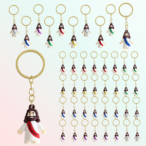 Soododo 2026 Porte-clés en PVC de collection Jésus, personnages de films et héros pour enfants, impression UV, style mignon, légers, vente en gros - Product Image 1