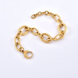 Fashion Ins Jewelry Women Gold Chains Rolo Paperclips Chunky Chain <b>Bracelet</b> Stainless Steel Charm <b>Bracelets</b> Microfiber <b>Leather</b> - Product Image 5