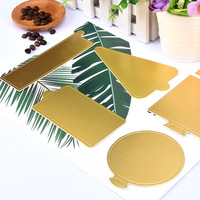 Mini Planches À Gâteau Bases Panneau De Carte Or Cercle Base Carré Rond Rectangle Conseil pour La Nourriture et Dessert Affichage