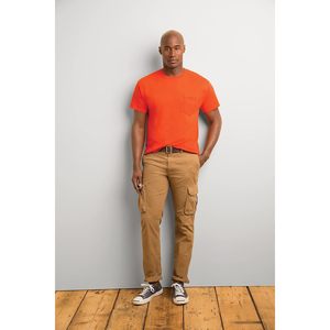 Men's Bulk Short Sleeve <b>Pocket</b> <b>T</b>-<b>Shirts</b> 6 Pack DryBlend Crewneck Plain Tee Set Adult Size Medium Polyester/Cotton - Product Image 3
