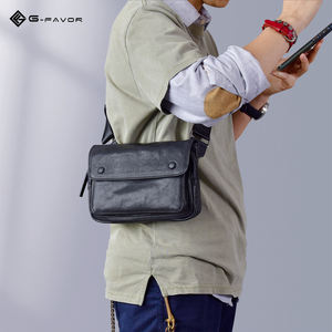 时尚旅行男士真皮单肩包奢华植物皮多口袋斜跨肩萨科什霍姆 - Product Image 6