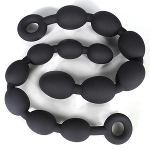 Grandes perles anales en silicone liquide avec anneau de traction - Product Image 5