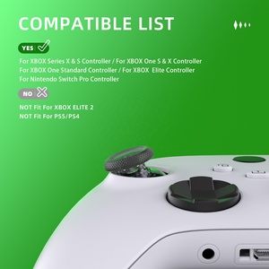EXtremeRate Clear Black Swappable Edge <b>Sticks</b> Interchangeable Analog <b>Stick</b> Joystick Thumbsticks for Xbox Series X S Controller - Product Image 3