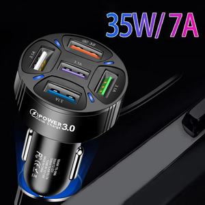Cargador de Coche Universal 4 en 1 de 35W con 4 Puertos USB para Teléfono, Cargador Rápido para Teléfono Móvil, Adaptador, Accesorios para Coche - Product Image 3