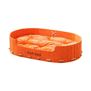 Coussin ovale en feutre pour chats, rembourrage en fibres, utilisable toute l'année, lavable à la main - Product Image 5