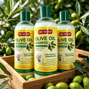 Champú hidratante con proteínas de aceite de oliva al por mayor, limpieza profunda para cabello seco y dañado, crea tu propia etiqueta personalizada - Product Image 4