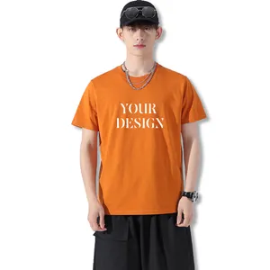 日本のニッチスタイル特大カスタム刺繍ロゴ青年ファッション男性卸売空白Tシャツ