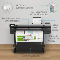 Plóter de Inyección de Tinta Usado a Precio de Fábrica para Dibujo CAD, Reacondicionado, Compatible con HP Designjet T730 T830, Formato A1 A0