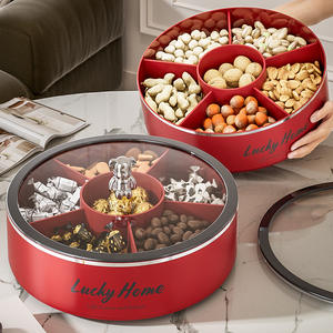 <span class=keywords><strong>Caja</strong></span> de Almacenamiento de Plástico Apilable de Alta Gama para Frutos Secos, Dulces y Aperitivos, con Tapa Transparente para la Sala de Estar - Product Image 4