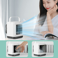 Vente en gros Portable Mini Climatiseur Ventilateur Évaporatif Humidificateur Refroidisseur D'air 3 Vitesses 7 Couleur Lumière USB Brumisation Ions Négatifs