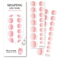 Extensions d'ongles à presser Huizi personnalisées, French Manucure, Nouvelles formes, Wraps d'ongles en gel semi-durci souples