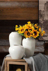 सिरेमिक फूल vaes nordic <span class=keywords><strong>vases</strong></span> घर सजावट टेबल सजावट के 3 टुकड़ों पर 3 टुकड़ों का बड़ा सेट - Product Image 3