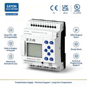 Contrôleur programmable EasyE4 DC-12TC1 Base PLC 12 entrées/sorties (8DI 4TO) avec horloge 24V, sortie transistor, montage sur rail DIN, certifié CE ISO - Product Image 4