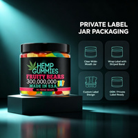 Gummies de chanvre à marque privée OEM, 90 unités, oursons fruités, supplément gommeux aromatisé aux fruits