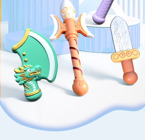 Espada Miniatura de Espuma PU de 11.81'' Marca HBZ, Juego de Espadas con Hoja Flexible y Realista, Accesorio de <span class=keywords><strong>Cosplay</strong></span>, Suministro al por Mayor B2B, Diseño Personalizado OEM, Juguete - Product Image 2