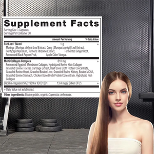 Capsules de collagène multi-sources avancées OEM, 100 % naturelles, qualité alimentaire, supplément à base de plantes pour adultes, soutien au poids - Product Image 2