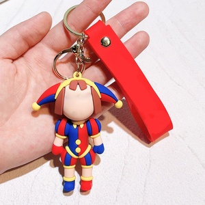 Porte-clés promotionnel DIY à assembler, poupée lapin clown incroyable, pendentif pour sac ou clé de voiture, en métal rouge, surprise amusante pour enfant - Product Image 2
