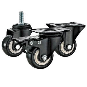 1,5 2 "leichte kleine Rollen PU/PVC-Stufen Glatt rollend Leise für Mini wagen Büromöbel Leichte Räder - Product Image 1