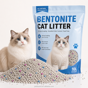 Litière pour chat en bentonite de haute qualité, contrôle des odeurs, sable minéral naturel pour chat, OEM ODM, approvisionnement en vrac - Product Image 1