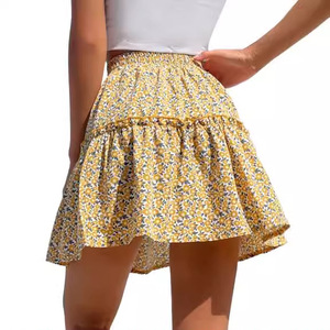 Minifalda con estampado Floral para primavera y verano, minifalda corta ajustada informal elegante a la moda de cintura alta para mujer, para uso diario en la calle - Product Image 2