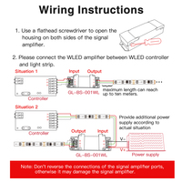 GLEDOPTO Addressable RGB Strip Controller Signal Booster WLED Dimmer for LED Strip Extend Distance Dimmers Catégorie de produit