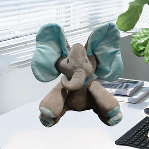 Đồ chơi thú nhồi bông điện tử tương tác hình voi, nhồi bông PP, thêu tay, mềm mại, hát nhạc - Product Image 2