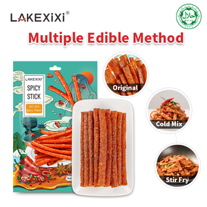 Оптовая продажа китайских закусок Латяо: острые палочки для импортеров и дистрибьюторов, сладко-острый снек, семейная упаковка 92 г, вакуумная упаковка - Product Image 2