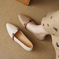 Chaussures plates confortables de luxe pour femmes 2026 à bout pointu et talon bas – Idéales pour le quotidien et le bureau
