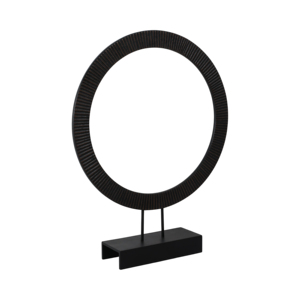 Anneau en bois, objet décoratif, sculpture moderne en métal pour la maison, le bureau, le salon, l'étagère, la salle de bain - Product Image 2