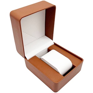 Boîte à montre de luxe personnalisée avec logo, en cuir PU coloré, durable, écologique, résistante à l'eau, vente en gros, emballage en velours personnalisé - Product Image 5