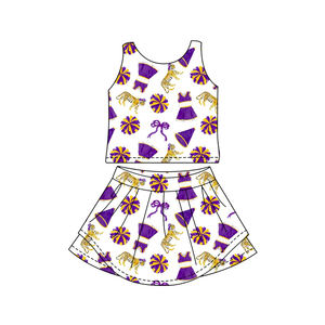 Jupe-short décontractée personnalisée pour enfants, style sportif, en mélange coton-élasthanne, printemps-automne - Product Image 5