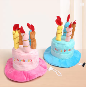 Nuevo Sombrero de Cumpleaños para Perro con Forma de Pastel, Lindo Gorro de Pastel Azul y Rosa para Mascotas, Decoración para Fiestas - Product Image 1