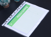 Vente en gros A4 sac de documents en plastique 11 trous PP dossier protecteur de papier transparent