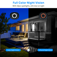 Sistem Kamera CCTV Nirkabel Keamanan 5MP H265 HD Nvr Kit P2P Luar Ruangan dengan Pengenalan Wajah AI, Audio Dua Arah, Wifi, Alexa, H.265