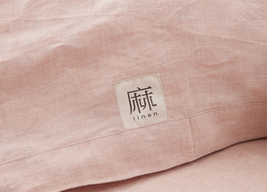 Bán Buôn Tùy Biến Lanh Pháp Linen <span class=keywords><strong>Bedding</strong></span> Set Màu Hồng Rắn Đồng Bằng Bông 100% Linen Duvet Cover Thiết Tấm Ga Trải Giường Bộ - Product Image 6