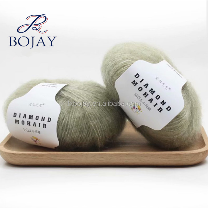 Bojay China Fabricage Baby Haak Hand Breien Zachte Wol Acryl Blend Kant Mohair Garen