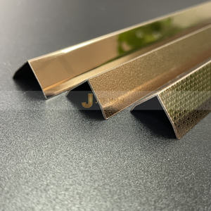 EX059 Factory-Customized 201/304 Gold Stainless Steel Tile <b>Edge</b> <b>Trim</b> Modern Design Self-Adhesive Easy Installation Waterproof - Product Image 5