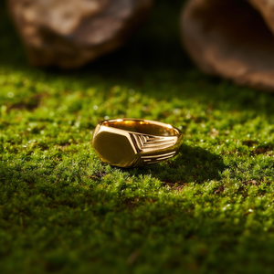 Fashion <b>Ring</b> 316L Stainless Steel PVD Gold Plating Sustainable Resistant Men's Jewelry - Product Image 3