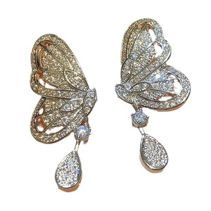 Eleganti orecchini pendenti a forma di farfalla per donna, gioielli alla moda in stile principessa scintillante - Product Image 5