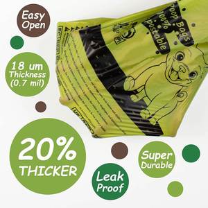 <b>Colour</b> Printing EN13432 ASTMD6400 Eco-Friendly Biodegradable Dog Poop Waste Bag - Product Image 2