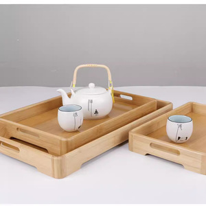 Bamboo <b>Tea</b> <b>Tray</b> Rectangular Natural Wood Serving <b>Tray</b> For <b>Tea</b> Set Kung Fu <b>Tea</b> - Product Image 4