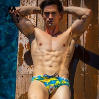 MLY Maillot de bain imprimé pour homme Bikini Maillot de bain à séchage rapide Logo personnalisé Culotte de bain en tissu de nylon Short de bain pour homme