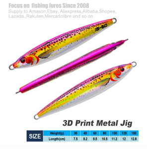 Leurres de pêche métalliques coulants pour la pêche au jigging, 30g 40g 60g 80g 100g 120g 150g, pour lancer et la pêche au jigging - Product Image 4